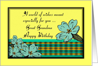 Happy Birthday / Great Grandma / Primroses and Text card