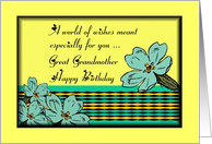 Happy Birthday / Great Grandmother / Primroses and Text card