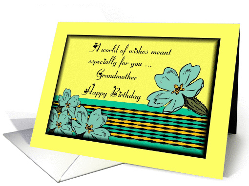 Happy Birthday / Grandmother / Primroses and Text card (982257)