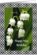 May Birthday - May Birth Flower, Lily of the Valley card