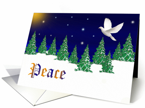 Peace - New Year Peace Dove card (993047)