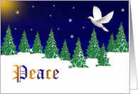 Peace - New Year Peace Dove card