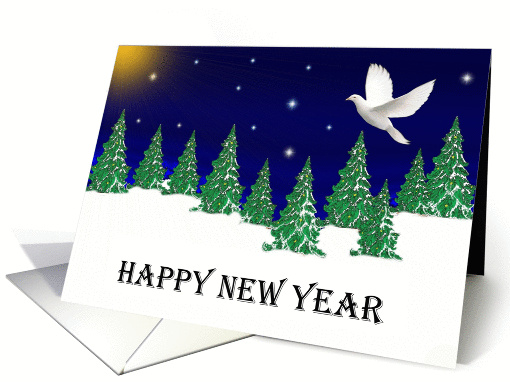 Happy New Year - General - Peace Dove card (993061)