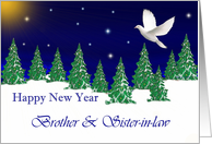 Brother & Sister-in-law - Happy New Year - Peace Dove card