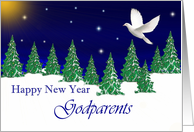 Godparents - Happy New Year - Peace Dove card