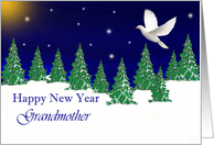 Grandmother - Happy New Year - Peace Dove card