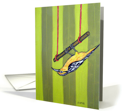 Oriole Bird on a Trapeze card (262791)