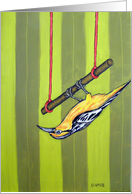 Oriole Bird on a Trapeze card