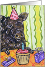 Pot Belly Pig Birthday card