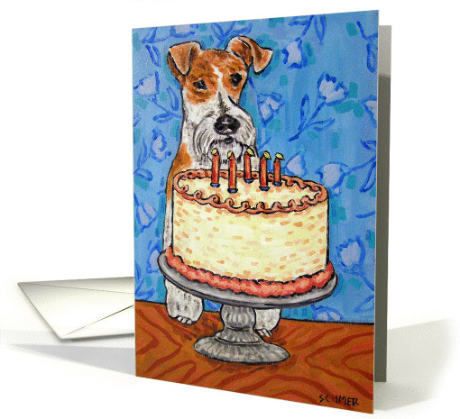 Fox Wire Terrier Birthday card (274348)