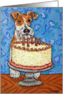 Fox Wire Terrier Birthday card