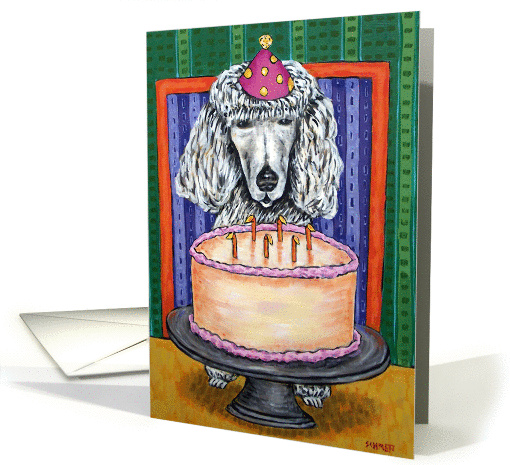 Poodle Birthday card (274410)