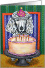 Poodle Birthday card