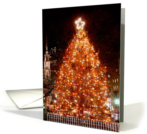 Blank Inside - Christmas Time in Boston Common card (260832)