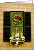 Blank Inside - Antiqued Christmas Window card
