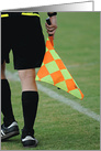 SOCCER SIDELINE REFEREE, Blank Note card