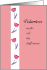 Volunteer Appreciation Thank You card