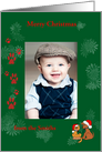 Christmas Photo Card Dog and Cat in Holiday Dress card