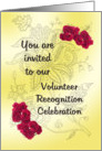 Volunteer Recognition Invitation Red Carnations card