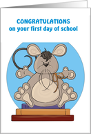 First Day of School Mouse card