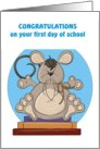 First Day of School Mouse card