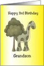 Third Birthday Grandson card