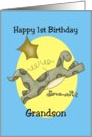 First Birthday Grandson card