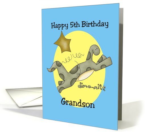 Fifth Birthday Grandson card (674017)