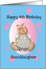 Fourth Birthday Granddaughter card