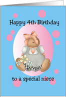 Fourth Birthday Niece card