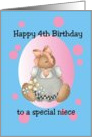 Fourth Birthday Niece card