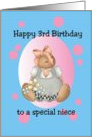 Third Birthday Niece card