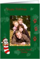 Christmas Photo Card Puppy in Stocking card