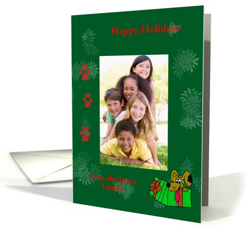 Christmas Photo Card Dog in Present card (849444)