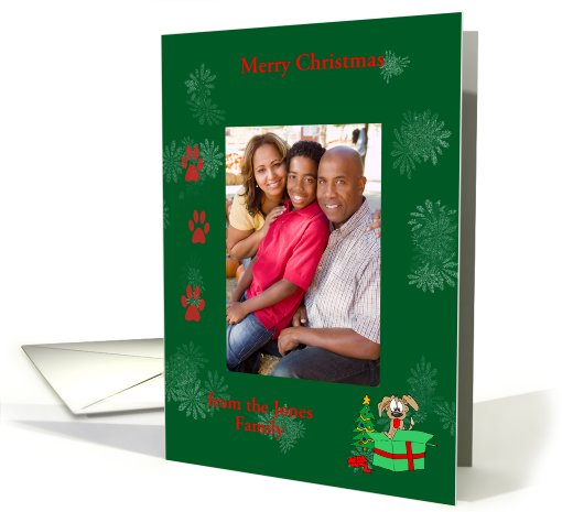 Christmas Photo Card Puppy in Present card (849451)
