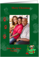 Christmas Photo Card Puppy in Present card