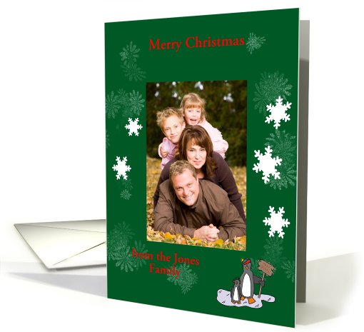 Christmas Photo Card Penquins with Sign card (849533)
