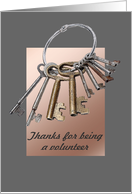 Volunteer Appreciation Antique Keys Photo card