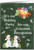 Volunteer Recognition Invitation Christmas Holiday Party card
