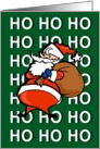 Ho Ho Ho Santa Claus Christmas Card 