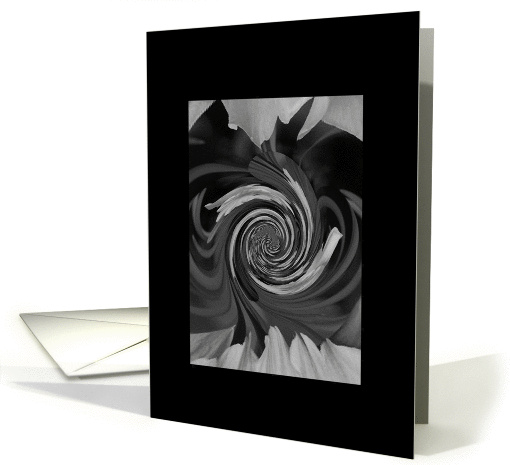 Black Swirl Blank Notecard card (292677)