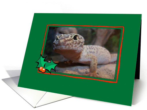 Gecko Lizard Christmas Blank Card Note card (311190)