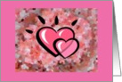 Double Heart Be My Valentine Scrambled Design Card