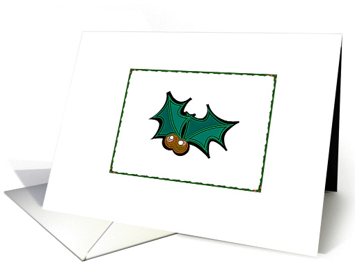 Holly and Berries Christmas Design Seasons Greetings... (314321)