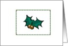 Holly and Berries Christmas Design Seasons Greetings Christmas Design Card