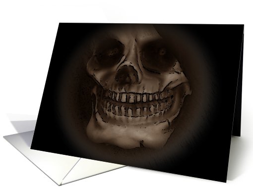 Dark Side Skeleton Halloween card (508280)