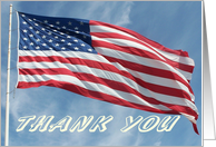 Thank You Military Flag Occasions Card