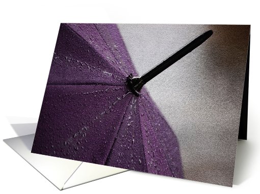 Purple Umbrella Collections Blank card (636170)