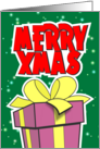 Merry Xmas, gift with Ribbon card
