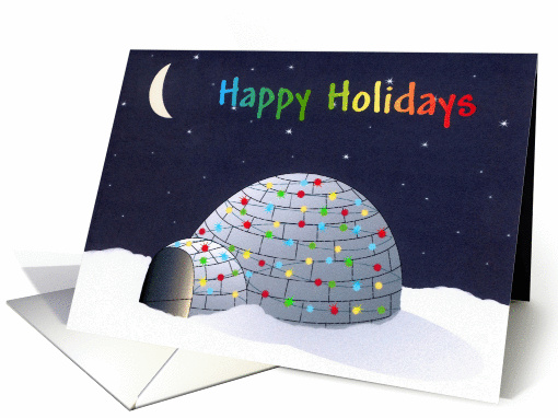 Happy Holidays Igloo card (274616)